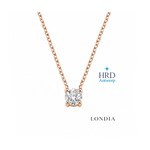 0.70 Carat F Color HRD Certified Classic Solitaire Necklace