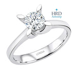 0.70 Carat F Color HRD Internationally Certified Butterfly Design Ring