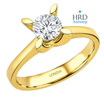 0.70 Carat F Color HRD Internationally Certified Butterfly Design Ring