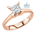 0.70 Carat F Color HRD Internationally Certified Butterfly Design Ring