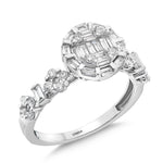 0.70 Ct. Baguette Design Statement Ring in 18K Gold