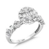 0.70 Ct. Baguette Design Statement Ring in 18K Gold