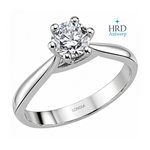 0.70 Ct. F Color HRD Certified Natural Diamond Amore Solitaire Ring