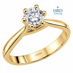 0.70 Ct. F Color HRD Certified Natural Diamond Amore Solitaire Ring