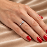 0.70 Ct. F Color HRD Certified Natural Diamond Amore Solitaire Ring