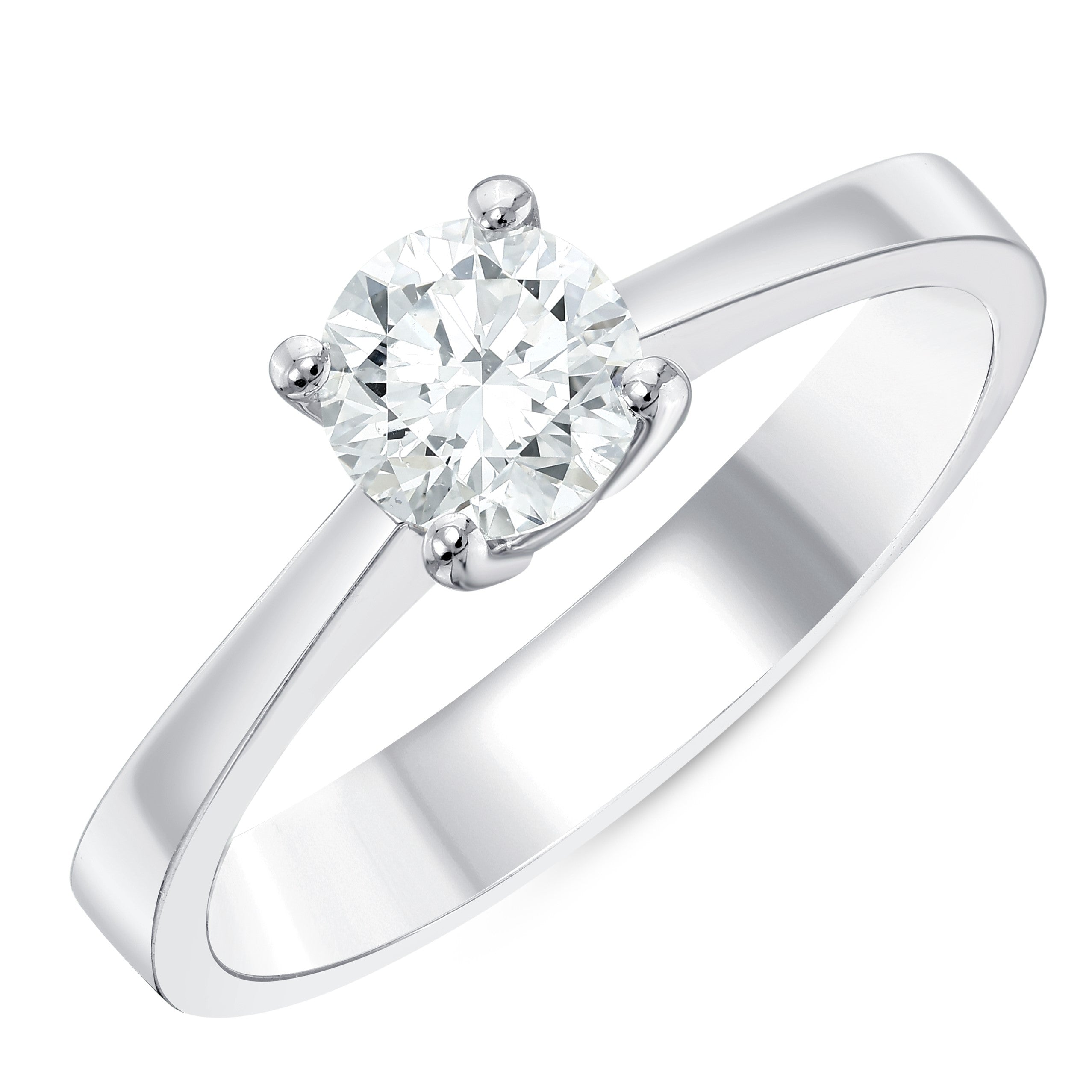 0.70 Ct. Natural Diamond Solitaire ''Classic'' Design Ring In 14K Gold
