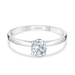 0.70 Ct. Natural Oval Diamond Solitaire Ring