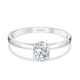 0.70 Ct. Natural Oval Diamond Solitaire Ring