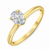 0.70 Ct. Natural Oval Diamond Solitaire Ring