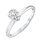0.70 Ct. Natural Oval Diamond Solitaire Ring