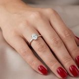 0.70 Ct. Natural Oval Diamond Solitaire Ring
