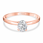 0.70 Ct. Natural Oval Diamond Solitaire Ring