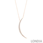 0.73 ct. Diamond Luna Design Necklace 14k Fine Gold