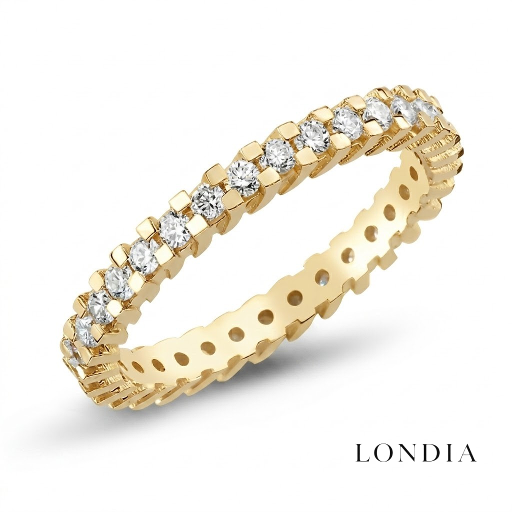 0.75 Carat Diamond Full Eternity Ring in 14K Solid Gold