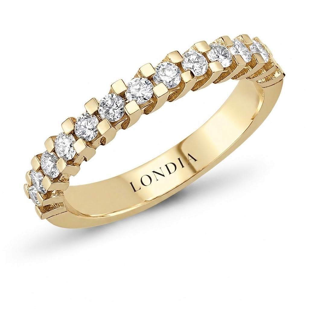 0.75 Carat Diamond Half Eternity Ring in 14K Gold