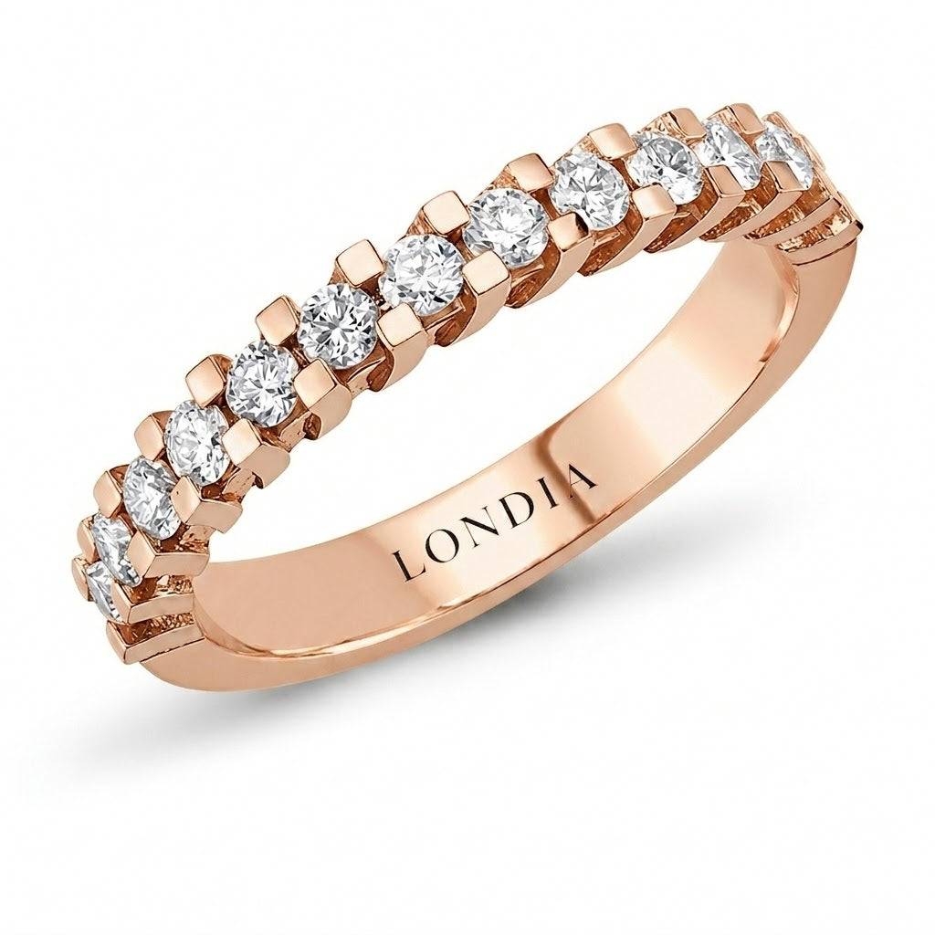 0.75 Carat Diamond Half Eternity Ring in 14K Gold