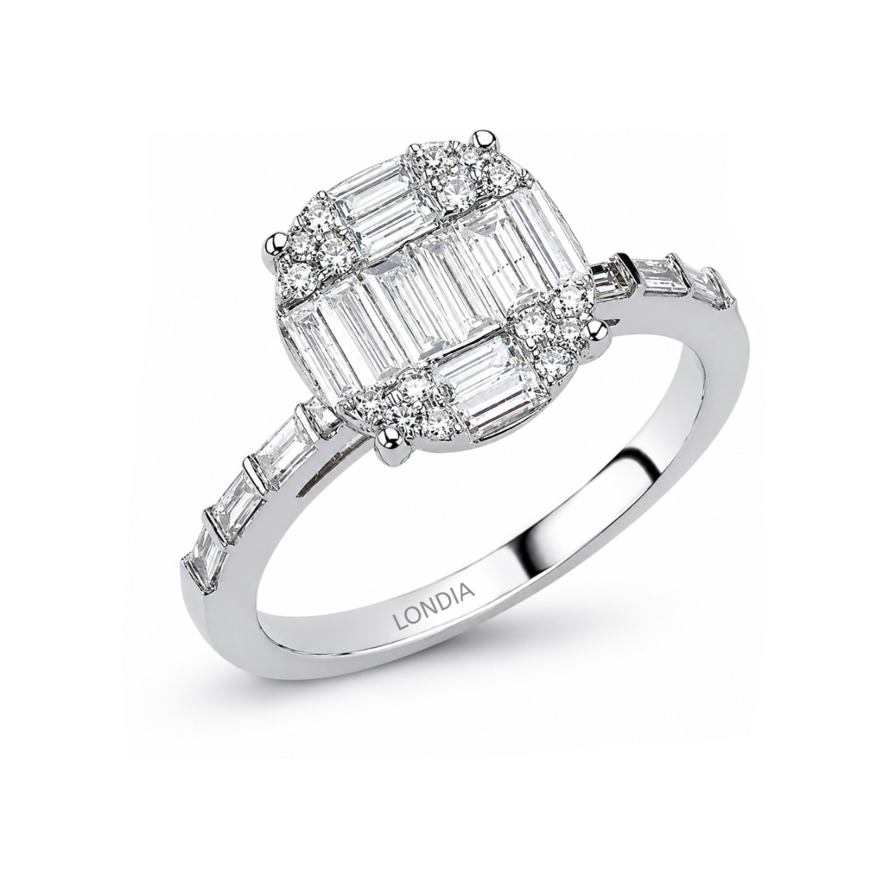 Baguette Stone Design Diamond Ring