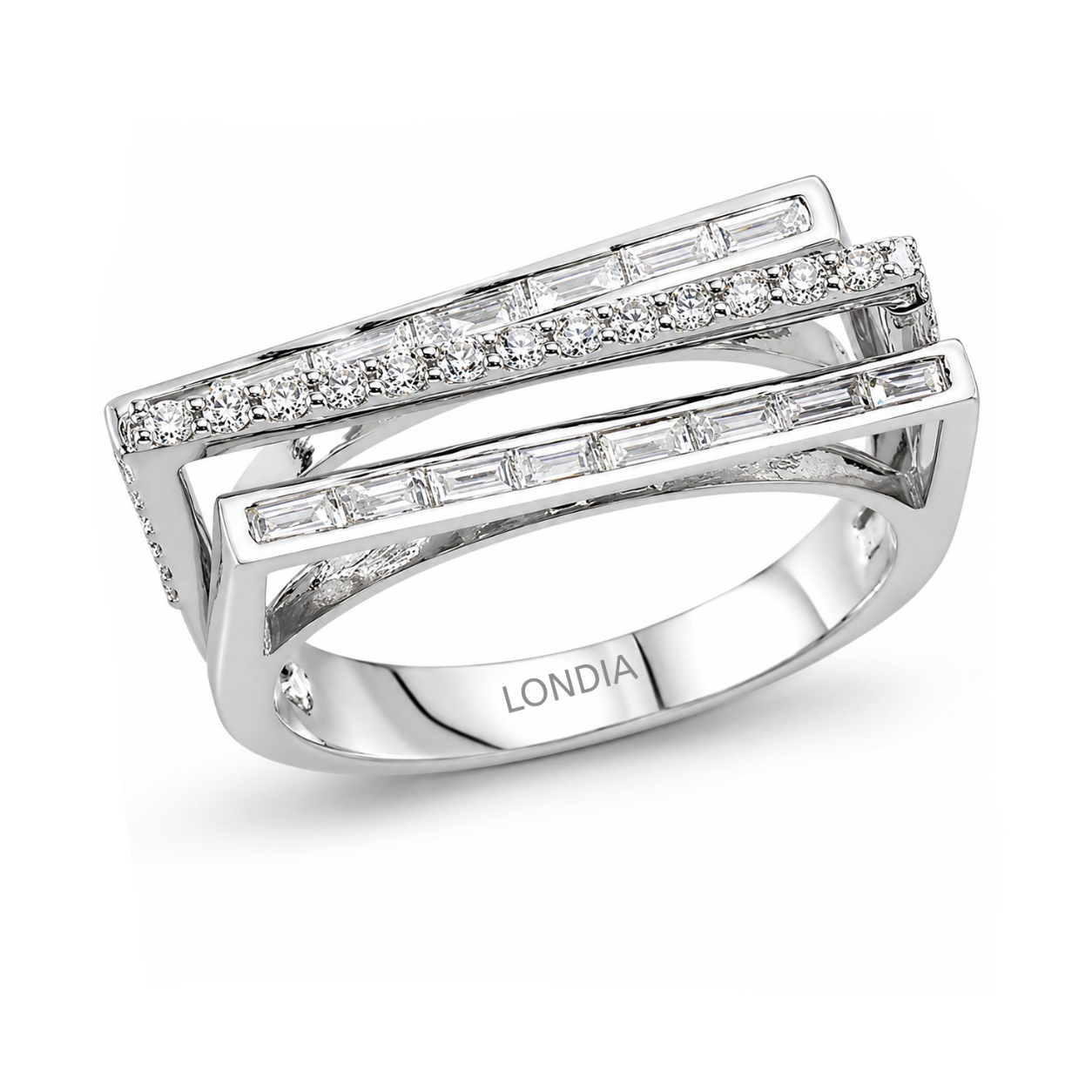 Diamond Line Design Ring
