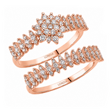  Natural Diamond Wedding Ring Set 