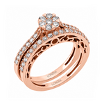 Natural Diamond Wedding Ring Set