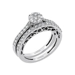 Natural Diamond Wedding Ring Set