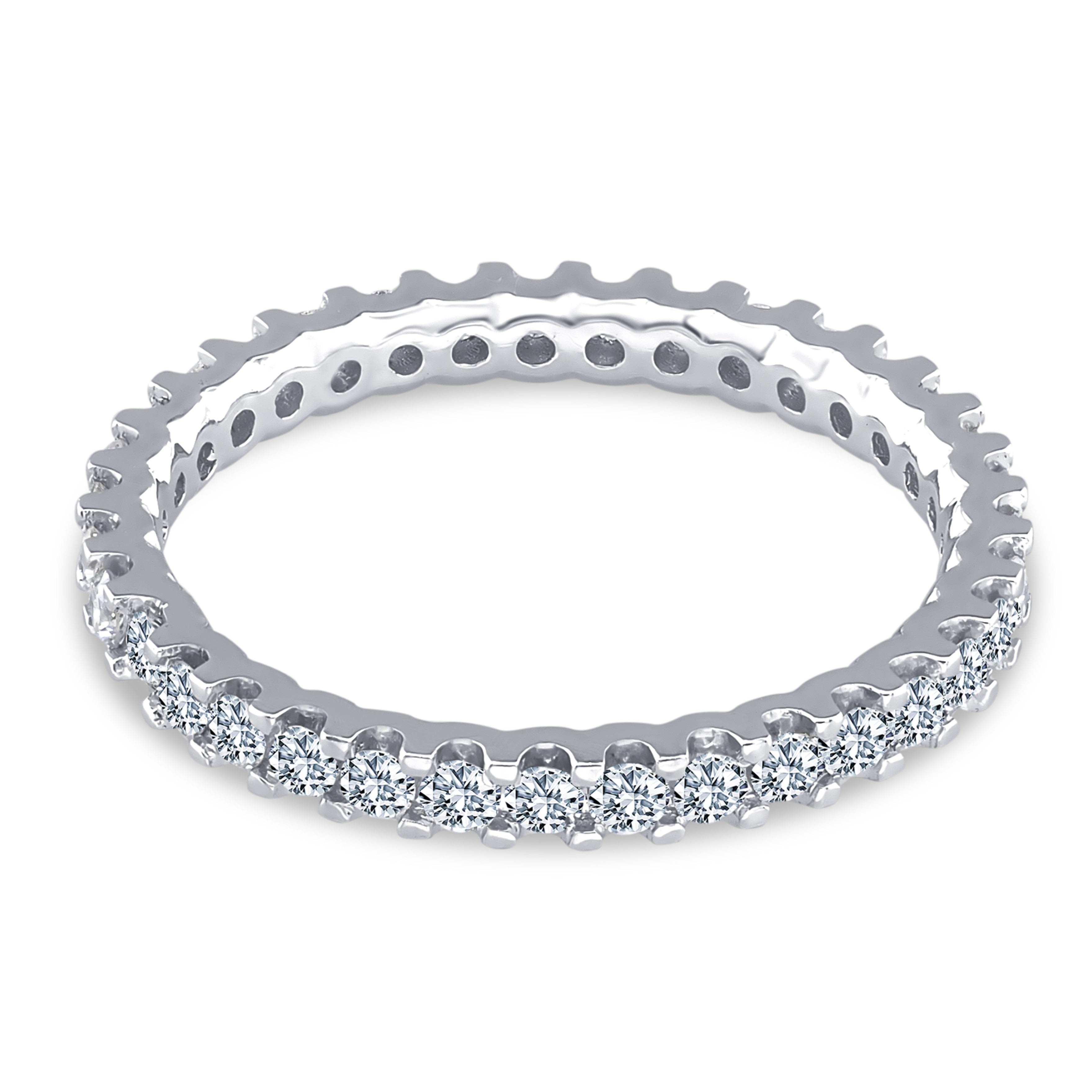 0.75 Ct. Diamond Full Eternity Band Ring in 14K Fine Gold