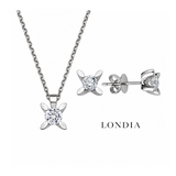 0.75 Ct. F Color Natural Diamond Butterfly Solitaire Set