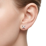 0.75 Ct. F Color Natural Diamond Butterfly Solitaire Set