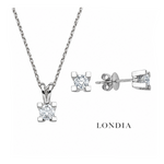 0.75 Ct. F Color Natural Diamond Valentine Solitaire Set