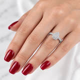 0.75 Ct. Natural Diamond Pear Design Coronet Ring