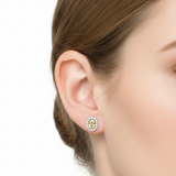 0.80 Carat Fancy Yellow Oval Diamond 14K Gold Earrings