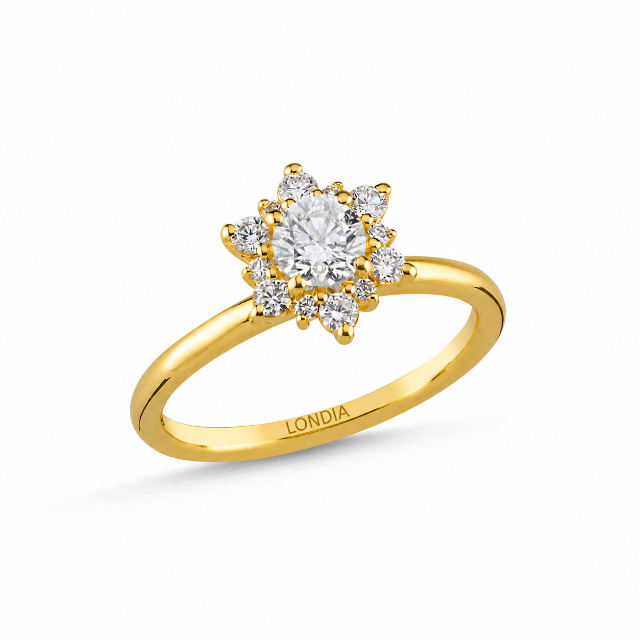 Lotus Solitaire Ring