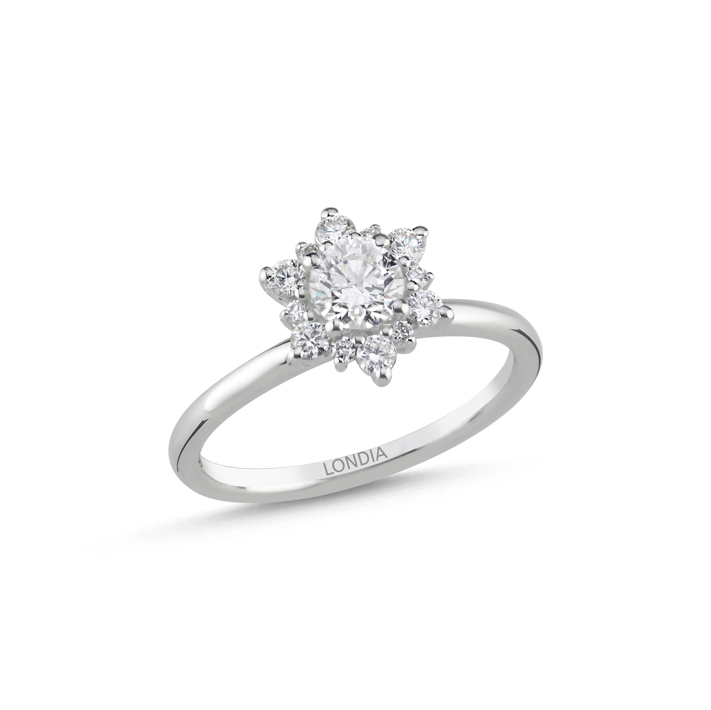 Lotus Solitaire Ring
