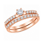 Natural Diamond Wedding Ring Set