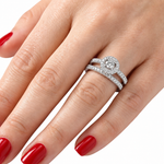 Natural Diamond Wedding Ring Set