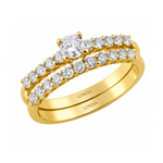 Natural Diamond Wedding Ring Set