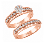 0.80 Ct. Natural Diamond Wedding Ring Set | LONDIA