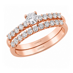 Natural Diamond Wedding Ring Set