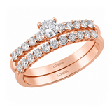 Natural Diamond Wedding Ring Set