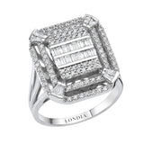 0.80 Ct Natural Diamond Baguette Design Diamond Ring | LONDIA