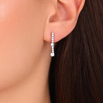 0.80 CTW Diamond Londia Lumera Design Bridal Earring 18k Fine Gold