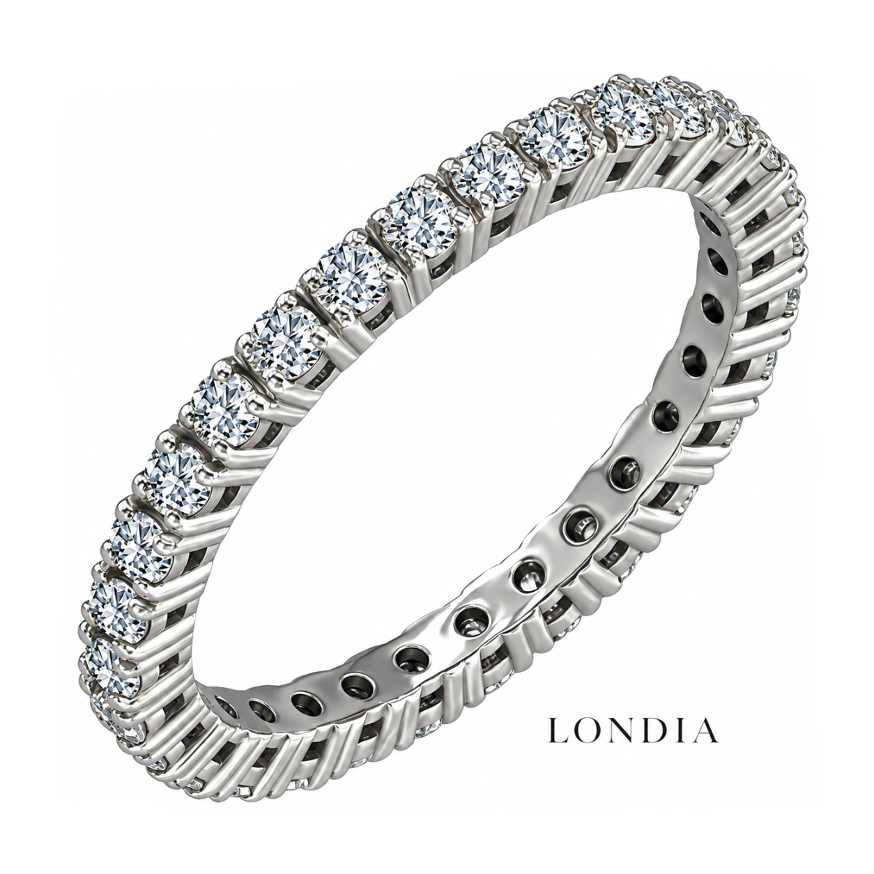 0.80 Carat E Color Natural Diamond Full Eternity Ring