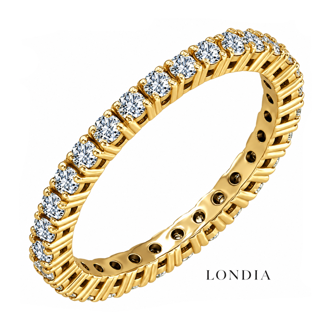 0.80 Carat E Color Natural Diamond Full Eternity Ring