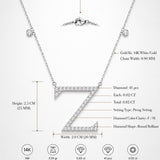 0.80 Carat Natural Diamond Z Initial Necklace