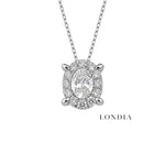 0.80 Ct. F Color Natural Diamond HRD Certified Magic Oval Necklace