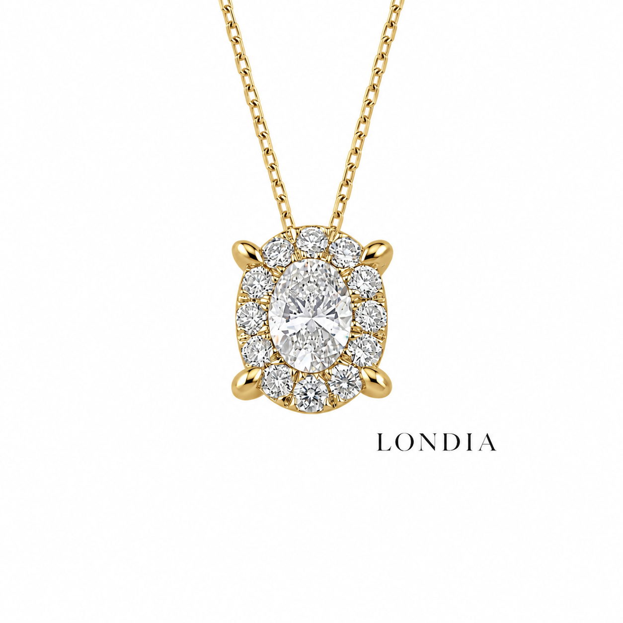 0.80 Ct. F Color Natural Diamond HRD Certified Magic Oval Necklace