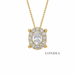 0.80 Ct. F Color Natural Diamond HRD Certified Magic Oval Necklace