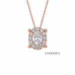 0.80 Ct. F Color Natural Diamond HRD Certified Magic Oval Necklace