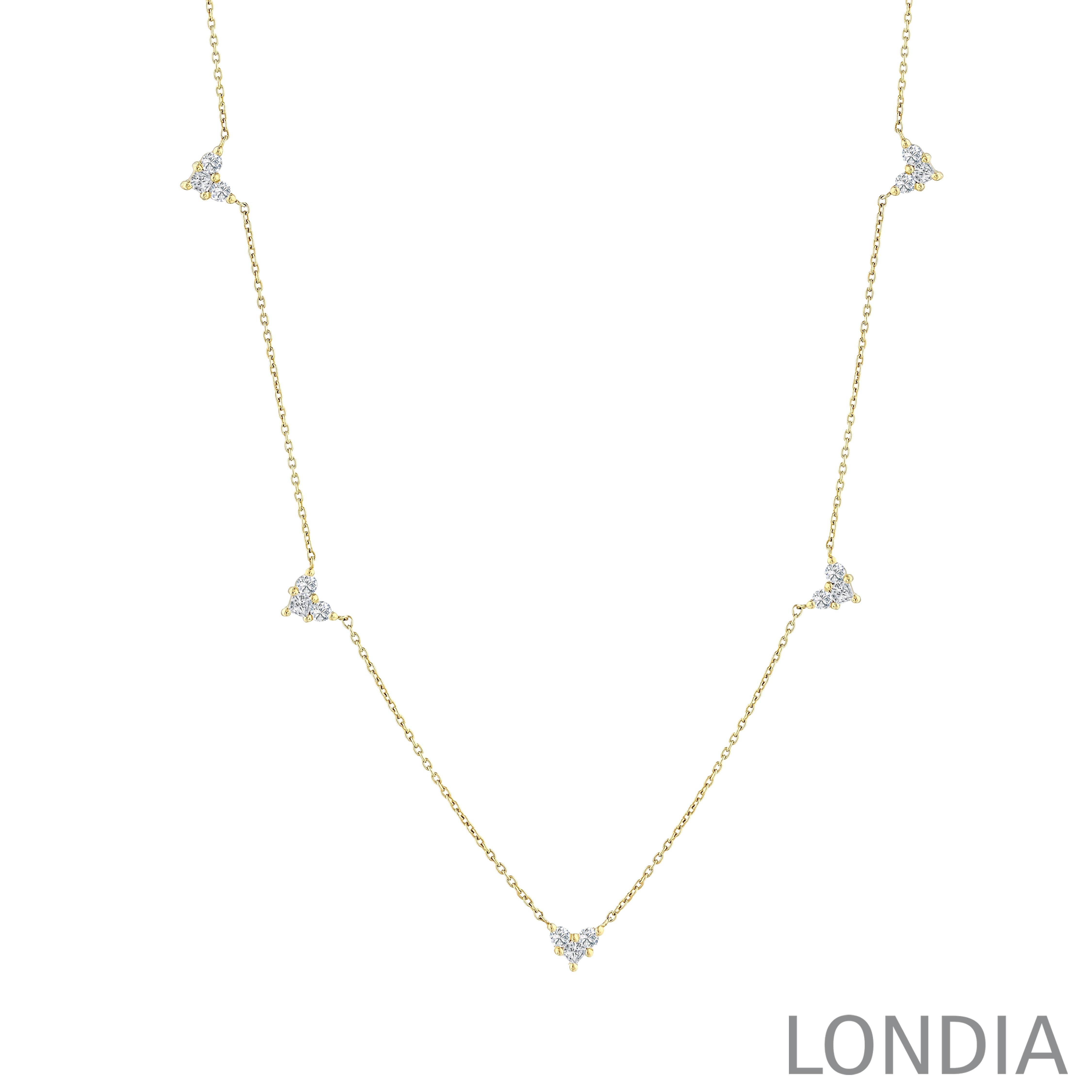 0.85 ct. Natural Diamond Long Necklace 14k Gold