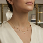 0.90 Carat Londia Dancing Diamond Necklace in 14K Solid Gold